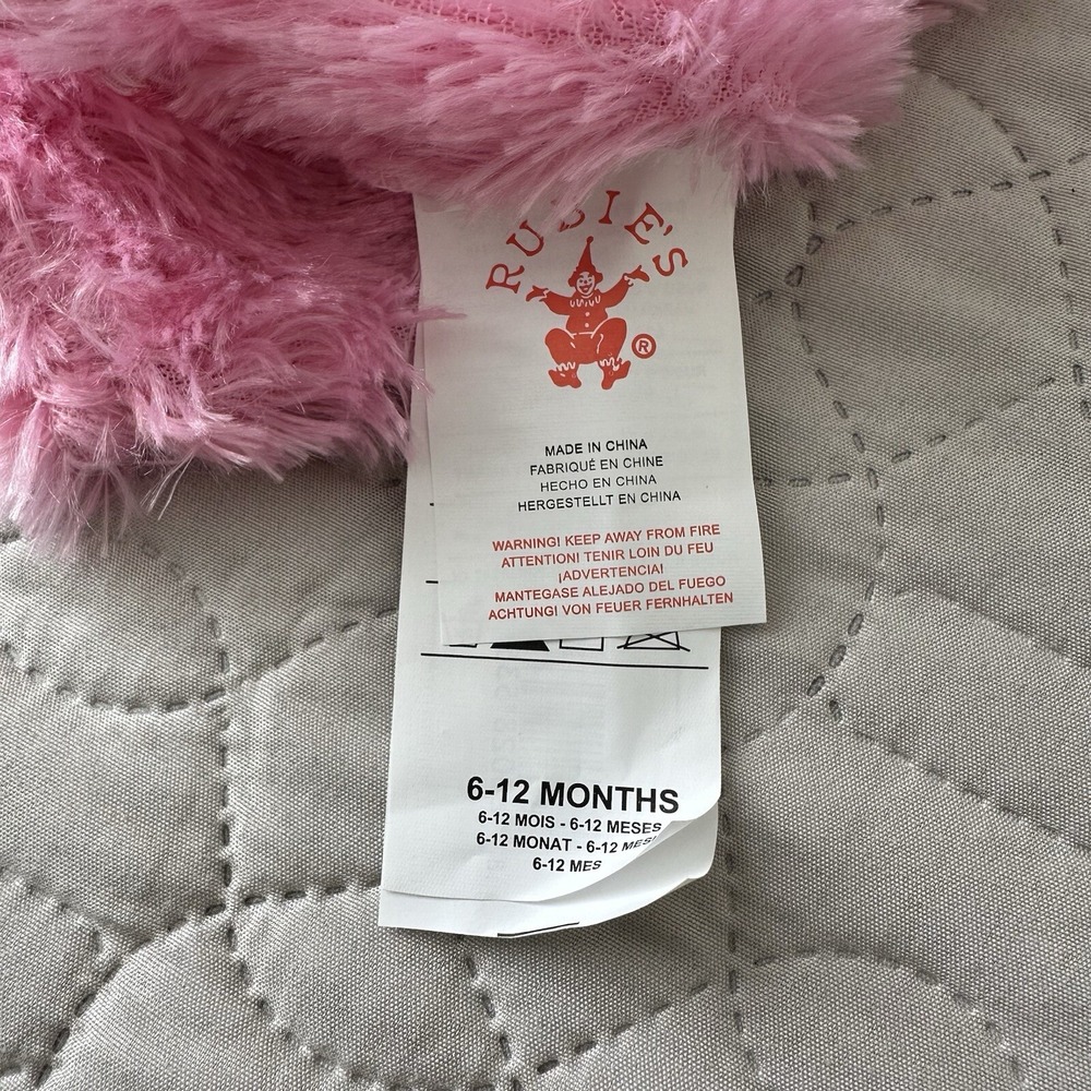 Rubies Infant Girls Pink Easter Bunny Rabbit Halloween Costume Size 6-12 Months - Picture 8 of 13